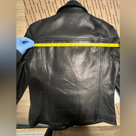 All Saints Elva Black Leather Jacket - Picture 8 of 13